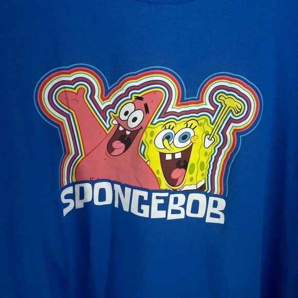 SpongeBob SquarePants Blue Graphic T-Shirt XL - Picture 2 of 6